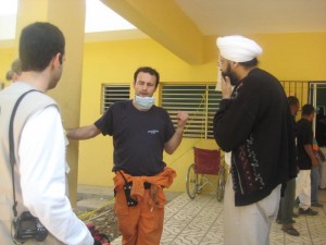 Lt. Col. (Retired) Talking to Volunteers