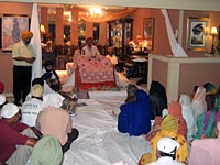 Gurudwara Sahib New Orleans Secretary addressing sangat.